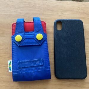 Iphone cases  EUC iPhone XR Black case & Mario iPhone holder